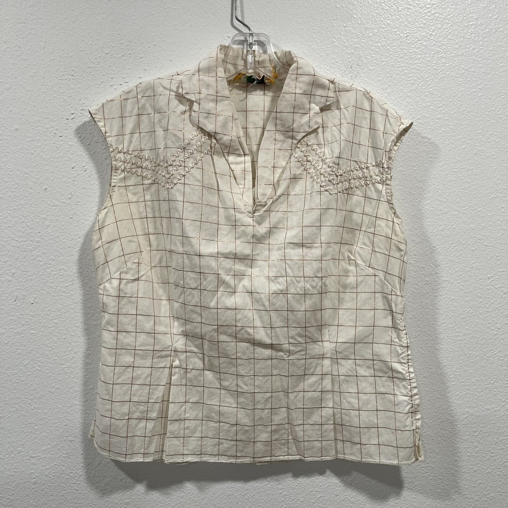 Rare Vintage Thunderbird Fashions Checkered Top